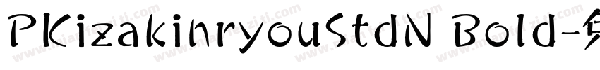 PKizakinryouStdN Bold字体转换